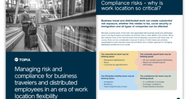 Preview of cover and one inner page business travel compliance ebook