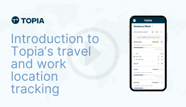 Introduction to Topia's travel and work location tracking video thumbnail